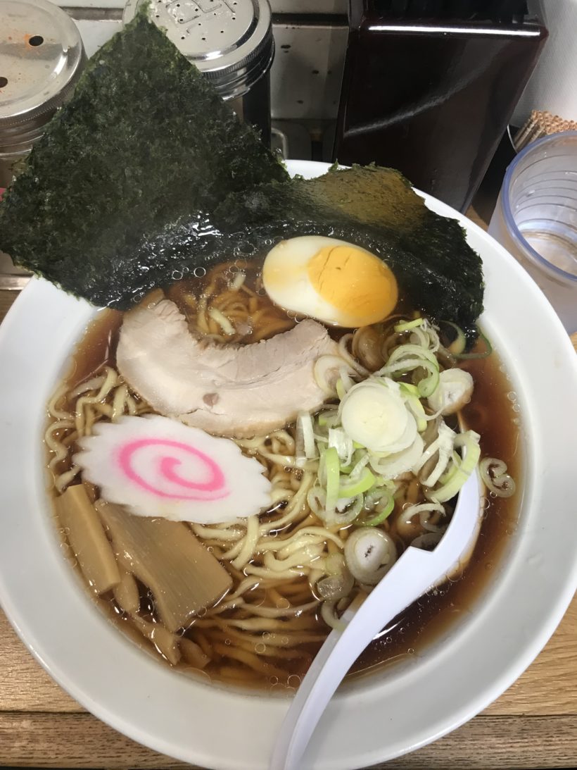 大宮駅京浜東北線ホームの立ち食いそば屋の佐野ラーメン